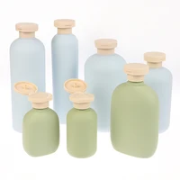 1PCS 100ML-500ML Avocado Green Plastic Shampoo Shower Gel Foaming Soap Dispensers Refillable Bottles Flip Lotion Bottles