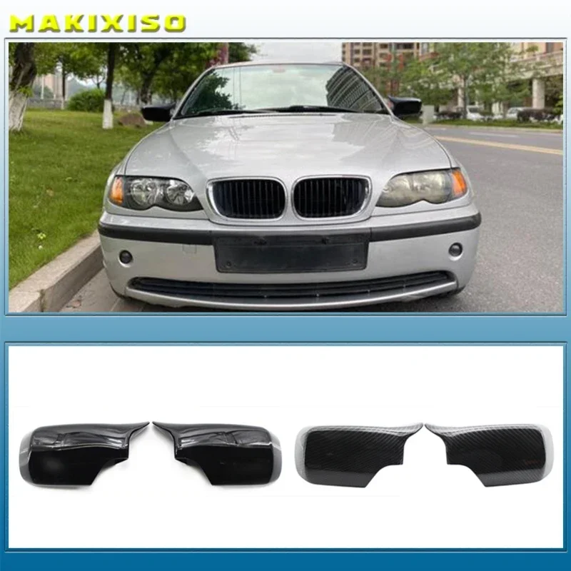 

1Pair Car Side Door Rearview Side Mirror Cover Cap for BMW E46 316i 318i 318d 320d 320i 323i 325i 328i 330d 330i 330xi 1998-2005