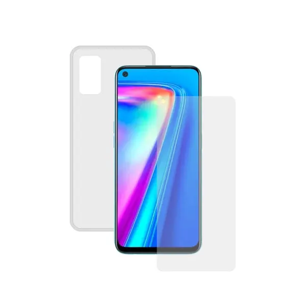 Tempered Glass Mobile Screen Protector + Case Realme 7 Pro Contact Transparent |