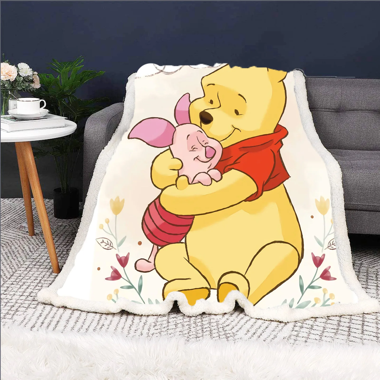 Winnie The Pooh Blankets Iconic Brand Cartoon For Children Baby Printing Luxury Bed And Throws Microfiber Fabric Printed Winter