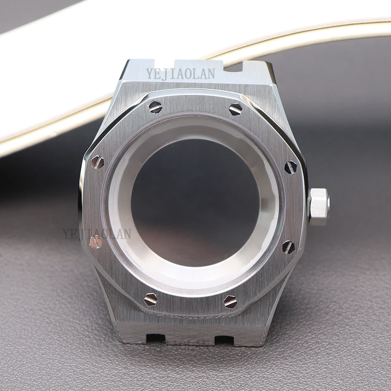 41mm Watch Case Strap Men\'s Watchband Parts For Seiko nh34 nh35 nh36 nh38 Movement 31.8mm Dial Sapphire Crystal Glass Waterproof