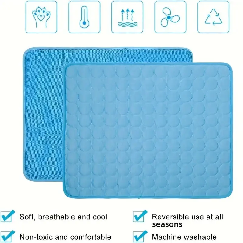 Pet Cooling Mat Dogs Self Cooling Mat Pet Cat Cooling Mat And Sleeping Pad For Pets Summer Washable Ice Silk Breathable