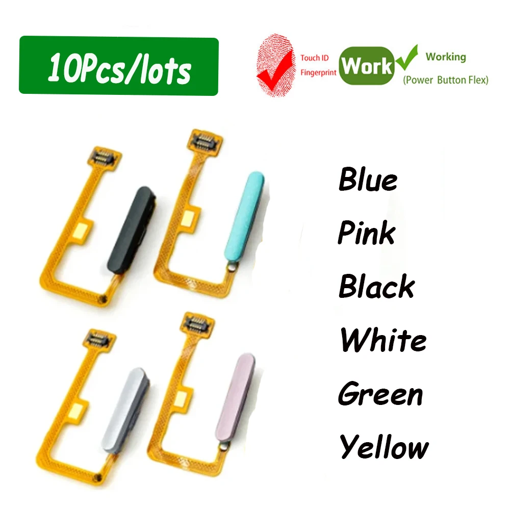 

10Pcs, NEW Tested For Xiaomi 11 Lite 5g 4g Fingerprint Sensor Home Return Key Menu Button Flex Ribbon Cable Replacement Parts