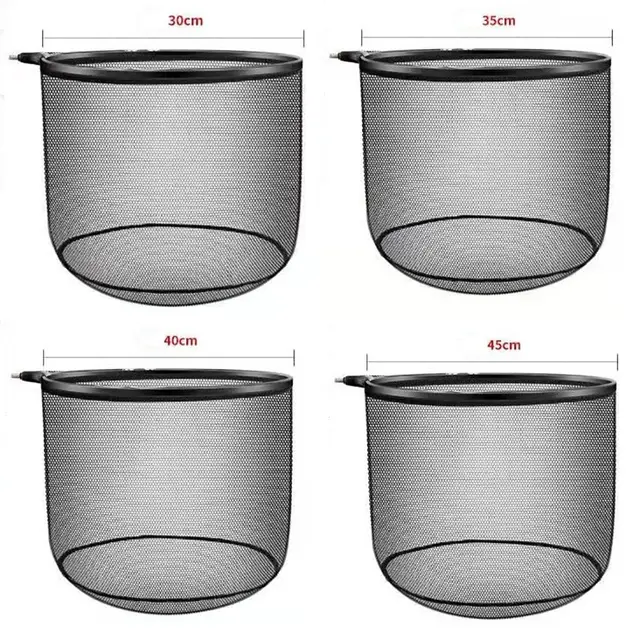 Portable Nano Mesh Fabric Fishing Net Head Anti-hook Deepening Fishing Folding Mesh Black Fishing Landing Net 6