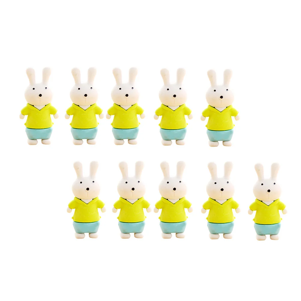 

16 Pcs Rabbit Eraser Student Erasers Cartoon Rubber Adorable 3d Puzzles Decor Lovely Multi-use Bulk Mini