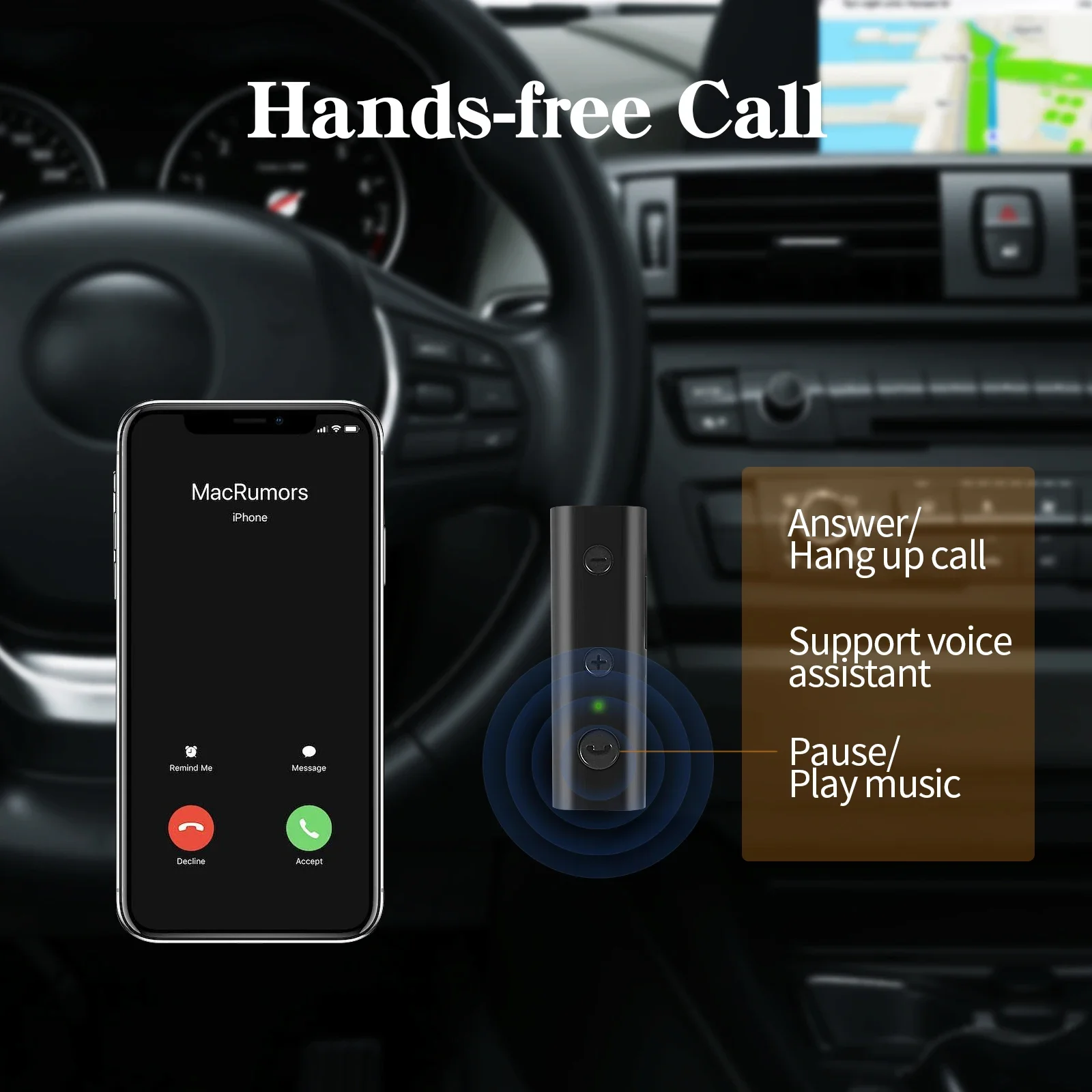 Bluetooth 5.1 Car Audio Stereo Cassette Vehicle Tape Converter Cassette Work While Charging Support TF Card