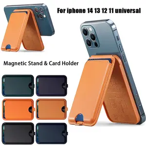 Magsafe-cartera magnética de tejido fino sin animación, Tarjetero con  bolsillos, para iPhone 15, 14 Plus, 13 Pro Max - AliExpress