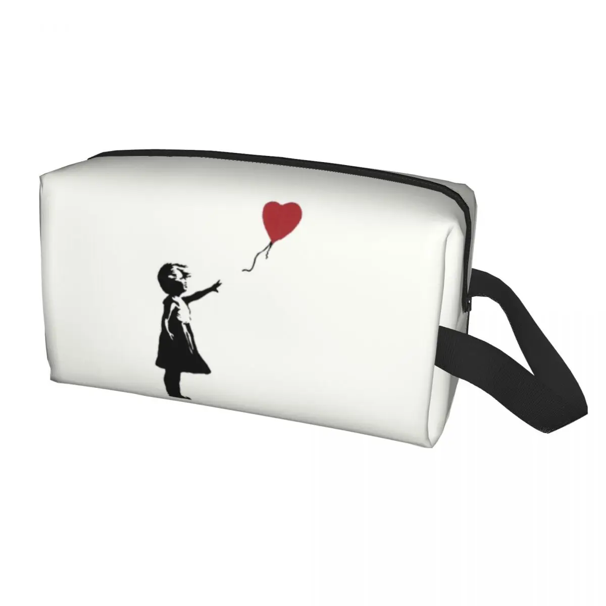 

Girl With Balloon Banksy Cosmetic Bag Women Kawaii Large Capacity Street Graffiti Art Makeup Case Beauty Storage Toiletry Bags