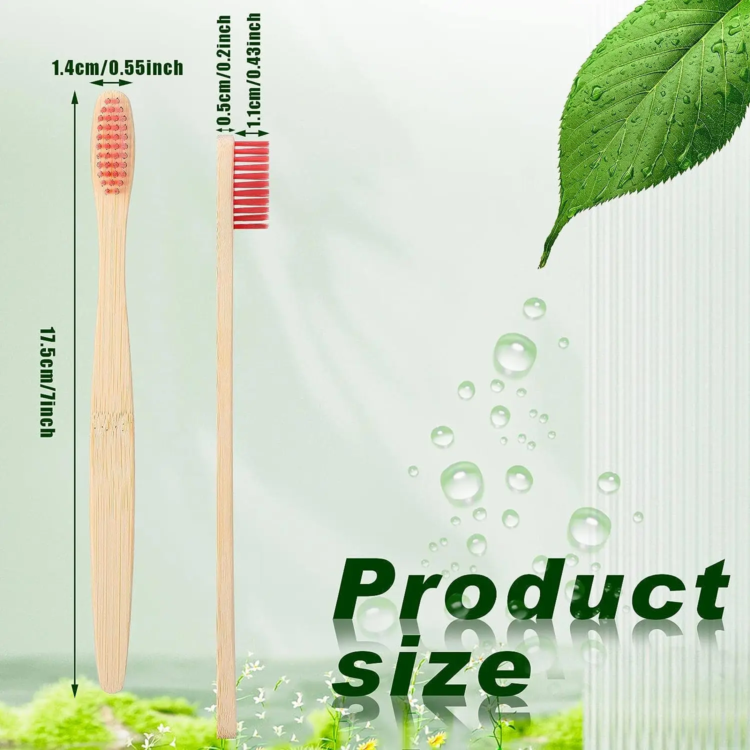 Bamboo Toothbrushes 100Pcs Eco Friendly Resuable Toothbrush Adult Wooden Soft Tooth Brush Eco Friendly Vegan