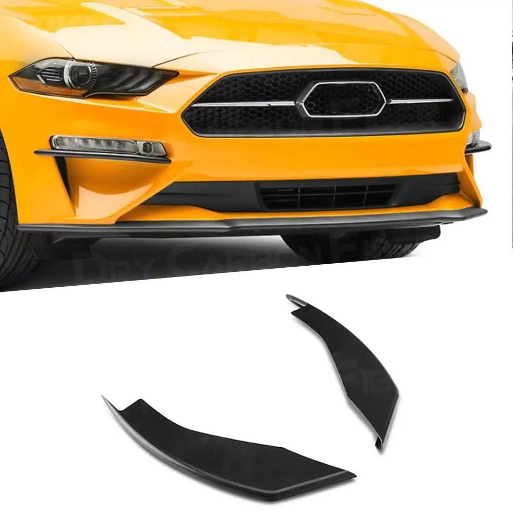 

2Pcs Carbon Fiber Car Front Fog Light Lamp Eyebrow Cover Sticker Decoration Frame Trim For Ford Mustang 2018-2020