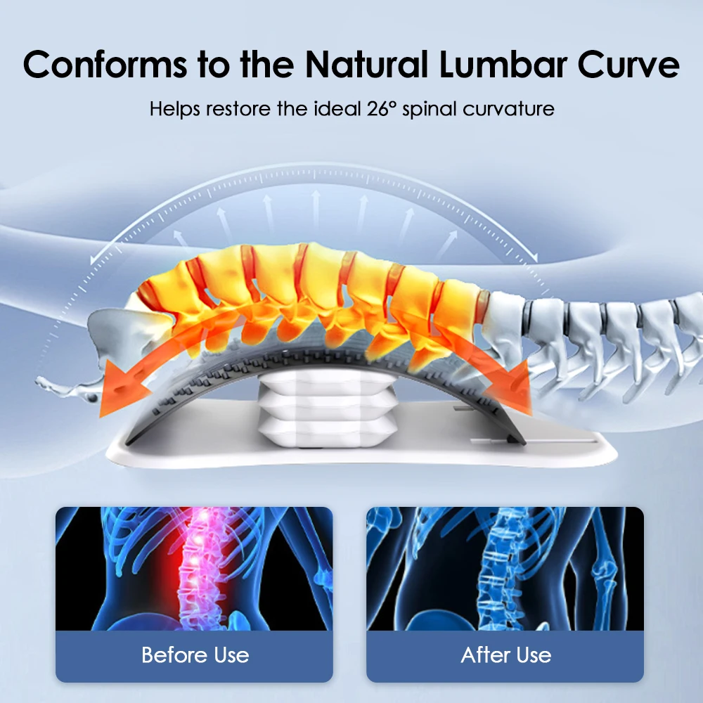 Remote Control Waist Back Traction Massager Adjustable Airbag Support Massage Cu