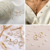 White Baroque Irregular Natural Freshwater Pearl Pendant DIY Accessories for Women 2