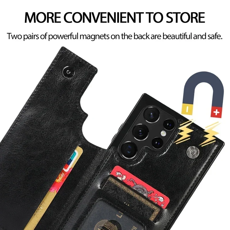 Premium Wallet Double Button Protection Leather Phone Case