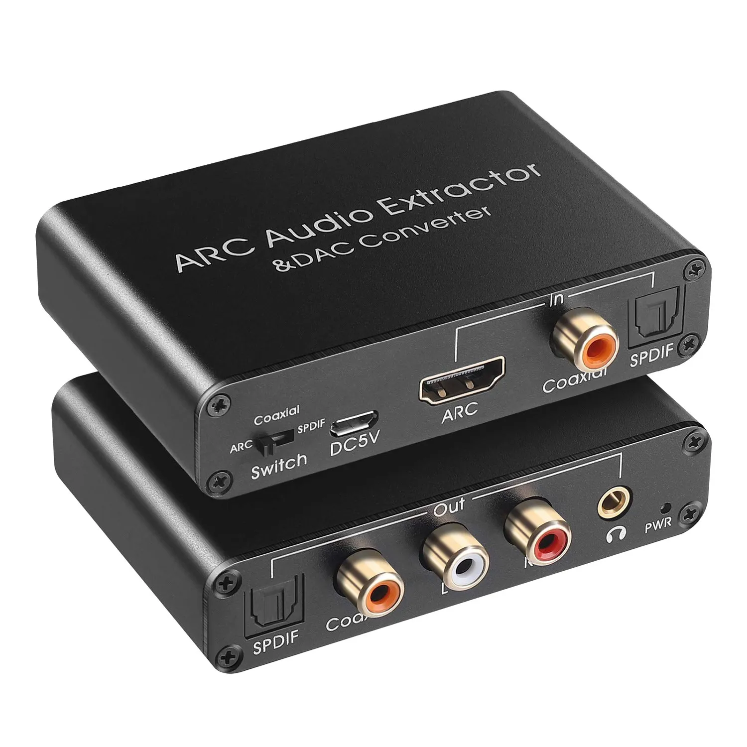 Extrator de Áudio 192khz Dac Conversor Arco Extrator de Áudio Suporte Digital Hdmi-áudio Compatível com Áudio Estéreo Analógico - Image 6
