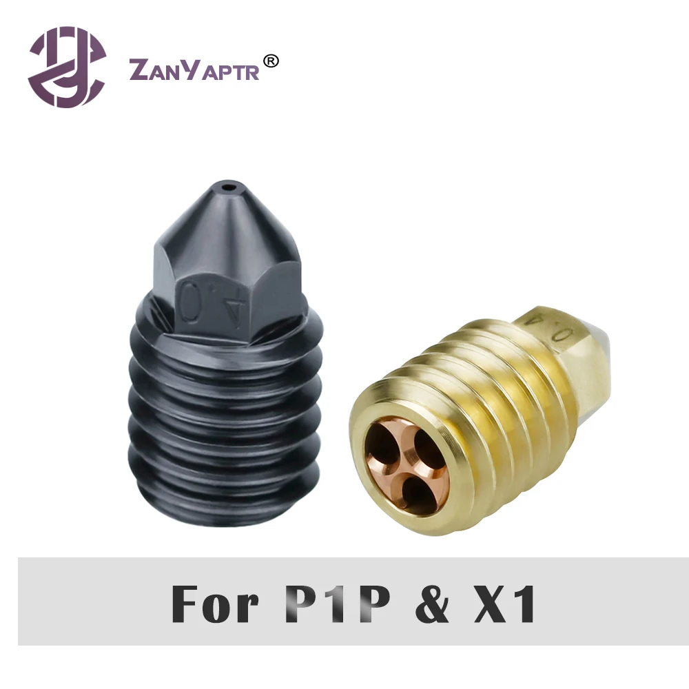 

3D Upgraded Lab Hot-End Hardened Steel Nozzle High Temperature Resistance 500°C, Compatible for X1 and P1P