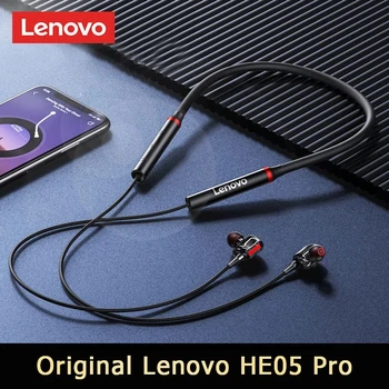 Original Lenovo HE05 Pro TWS Wireless Earphone Bluetooth 5.0 Sports Noise Canceling Neckband Headphones Waterproof Microphone