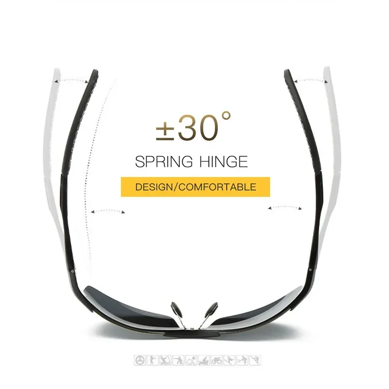 Men Driving Fishing Bicycles Polarized Sunglasses Outdoor Sports Running Sunglasses Driver Goggles UV400 Anti Glare