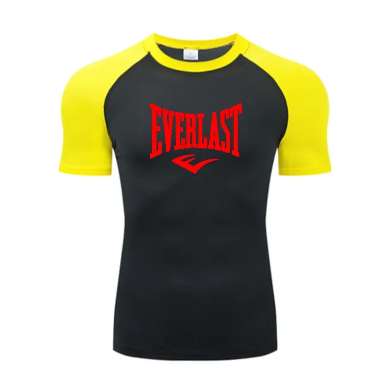 EVERLAST Mens SHOR Compression 3D Printed T-Shirt Sun Protection Second Leyer Skin Running Fitness Rash Prevention Training 4