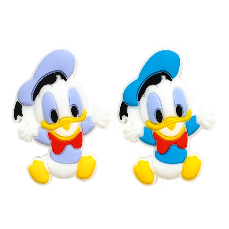5/10pcs New Silicone Disney Donald Duck BPA FreeTeething Infant Chewable Dummy Necklace Pacifier Toy Accessories