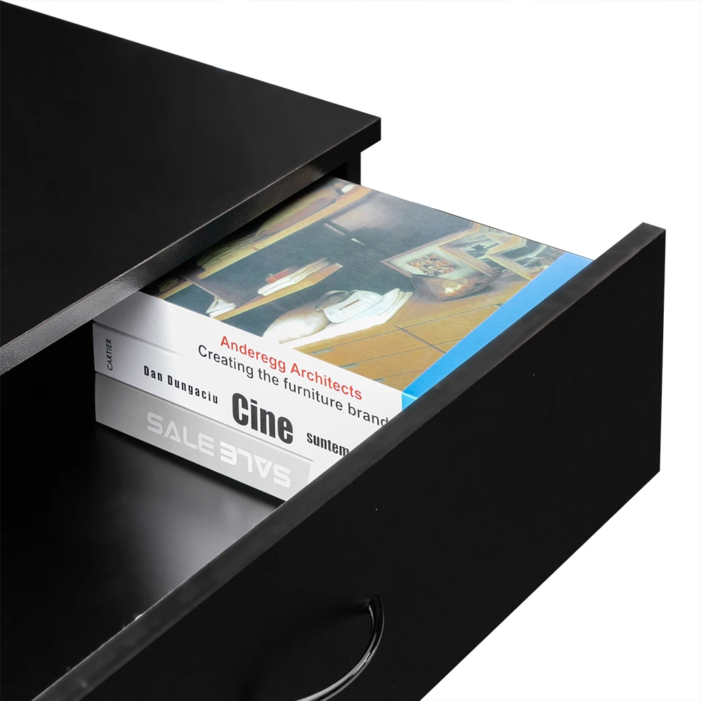 Modern Simple 4-Drawer Dresser Black