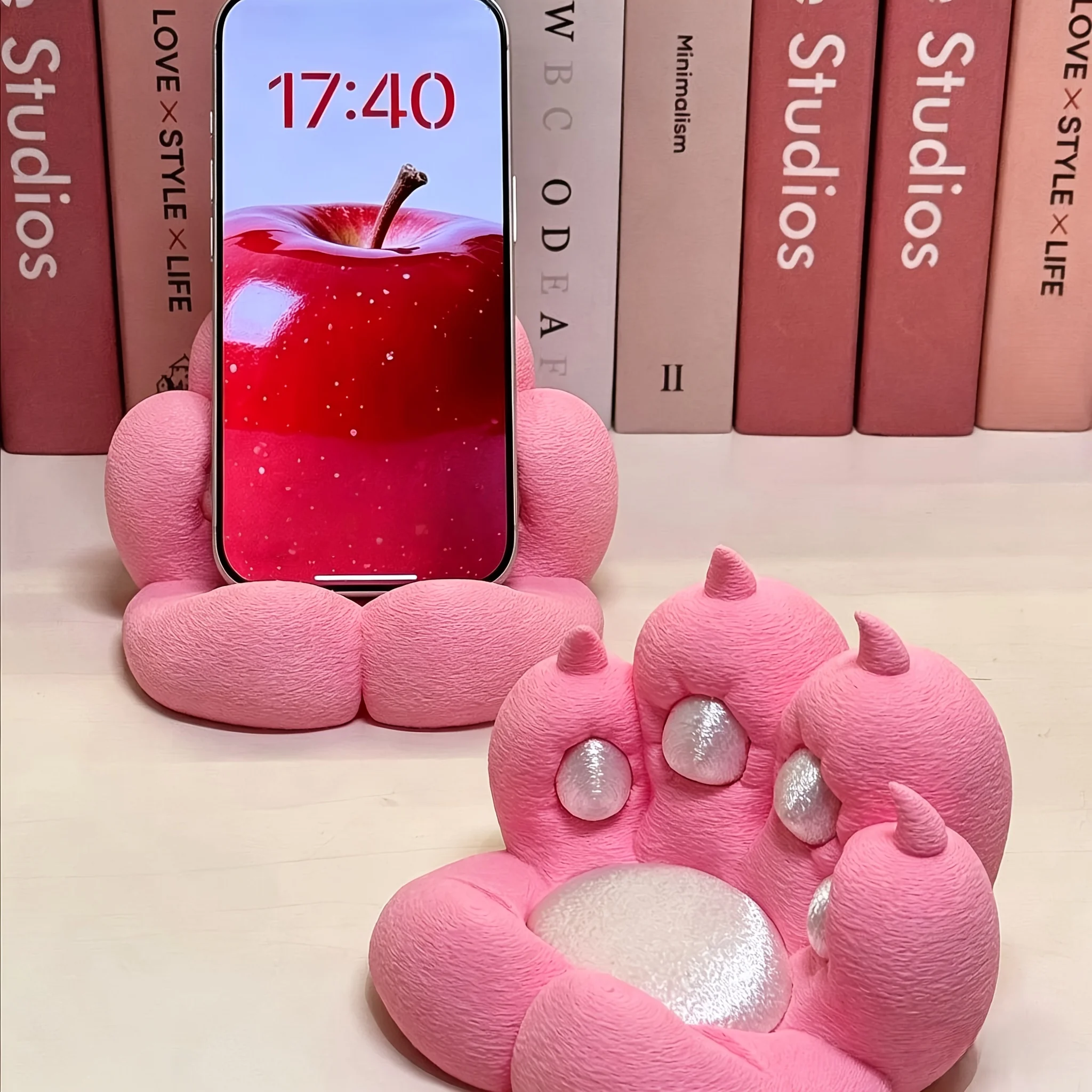 귀여운 고양이 발 모양의 휴대폰 및 태블릿 스탠드, 창의적이고 사랑스러운 데스크탑 레이지 스탠드, 휴대폰/태블릿을 거둘 수 있음, 여자친구를 위한 선물