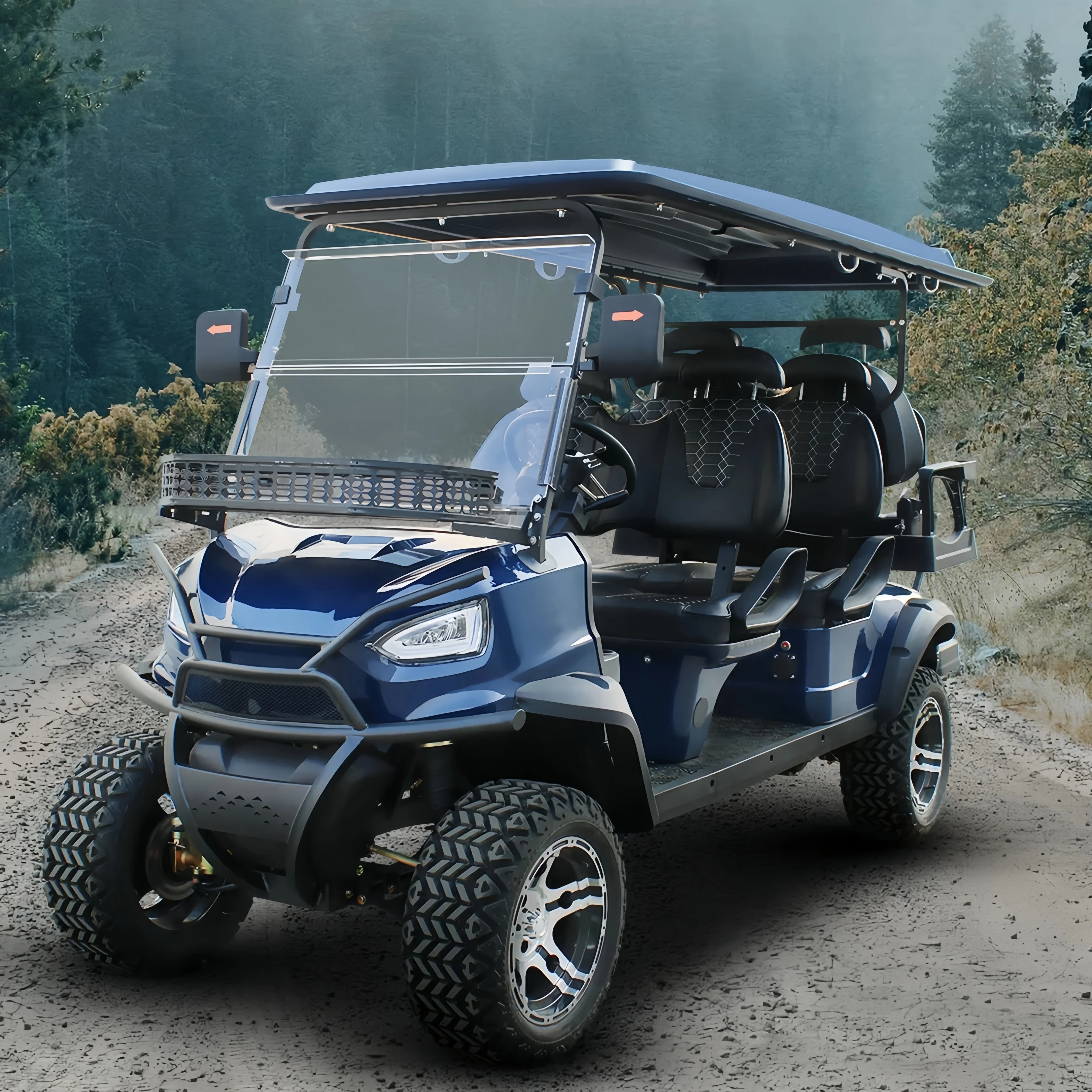 Solar Panels Club Car Electric Battery Factory Price Golf Cart Golf Buggy Witb Big Tire