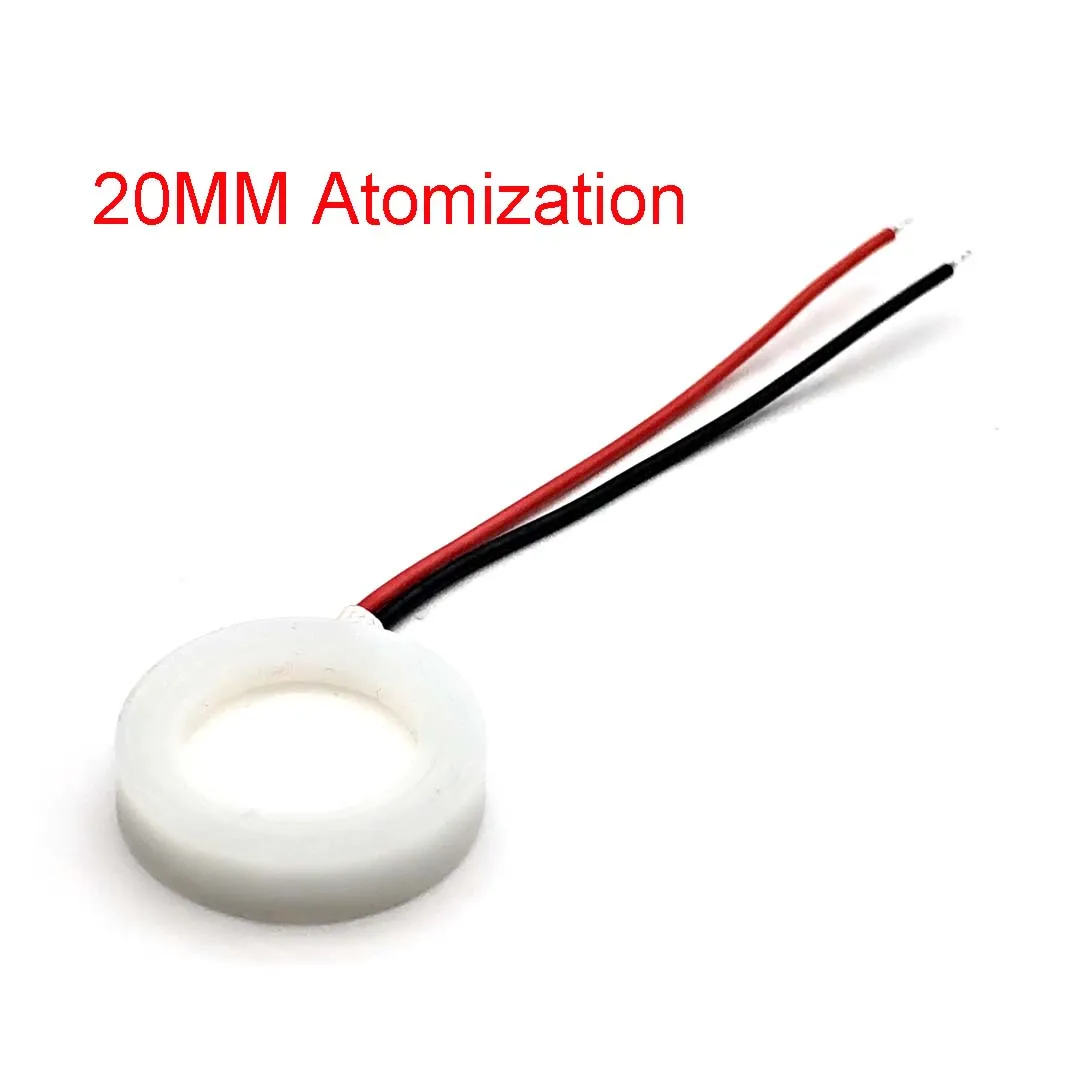 20mm Ultrasonic Mist Maker Fogger Disc - Ceramic Atomizer With Wire & Seal Ring For DIY Fog Projects