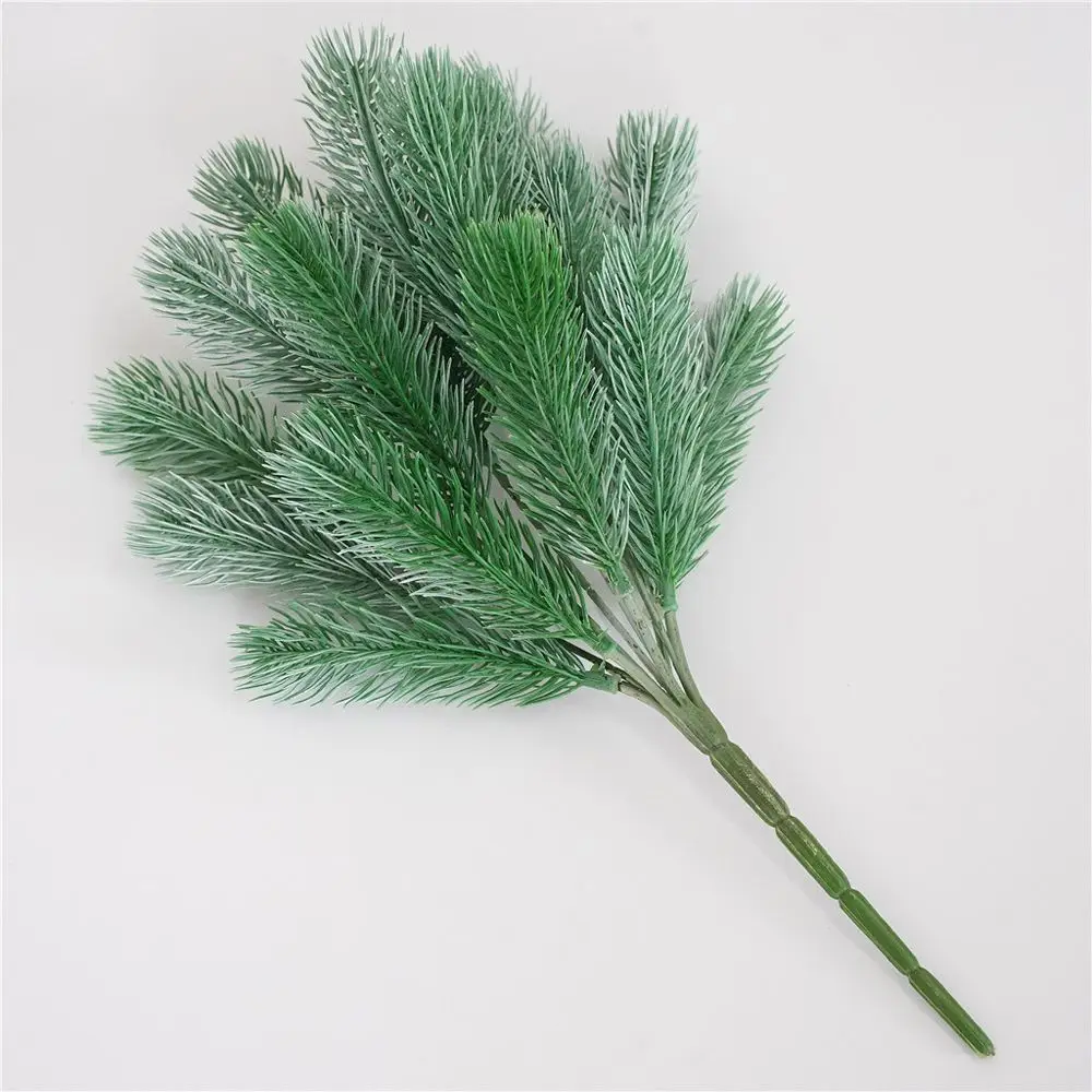16 Fork Pine Needle Branches Artificial Pine Fake Flowers Plants Christmas Tree Decor DIY Handcraft Home Decoration