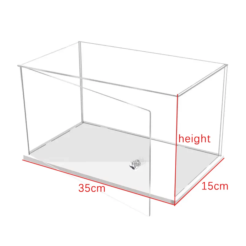 Fabaoday Boîte De Rangement Transparente En Acrylique Avec Porte Coulissante, Protection Anti-poussière, Rangement Pour Objets De Collection, Figurines Miniatures