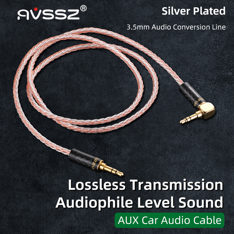 Avssz Car Aux Pair Recording Cable Speaker Headphone Line 3 Pole 4 Pole Fever Adapter Cable 3.5 To 3.5 4.4,2.5 To 3.5,4.4 To 4.4 - Audio & Video Cables