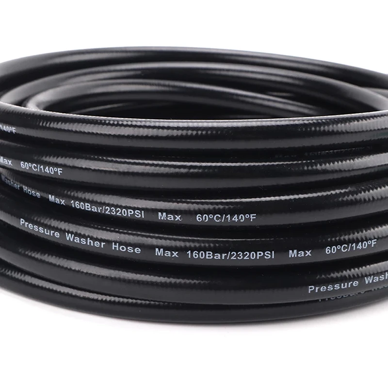 2~40M 1/4" Sewer Drain Water Cleaning Hose With Removable Nozzle and Optional Adapter for Karcher Bosch High Pressure Jet Washer