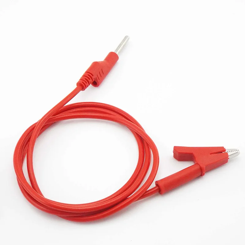 1M double end Test lead Wire Line electrical Voltage Banana Plug and Alligator Clip Crocodile 15A diy for multimeter R23