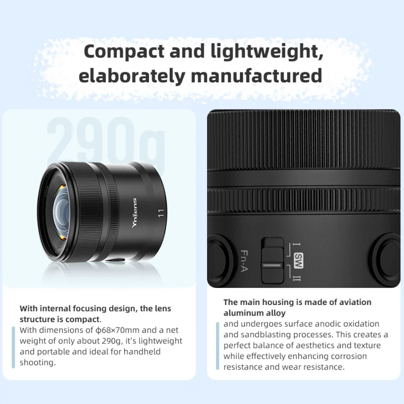 YONGNUO YN11mm F1.8Z DA DSM WL 광각 렌즈 경량 디자인 ·초광각 대형 조리개