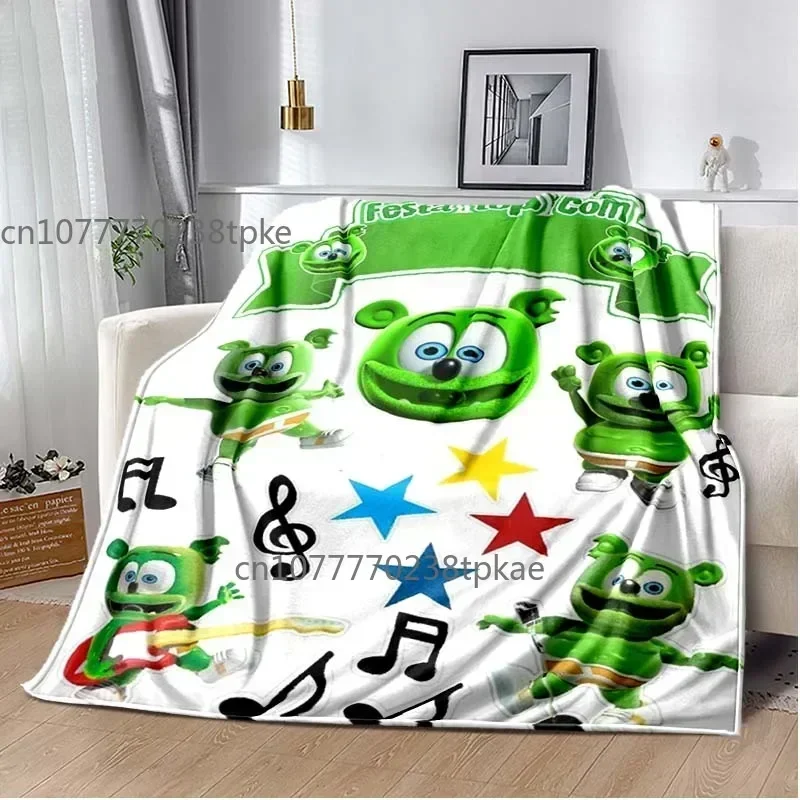 Gummibär Gummibar The Gummy Bear Poster Printed Blanket Fashion Throw Carpet for Sofa Bed Office Car Brithday Gift Decke 6