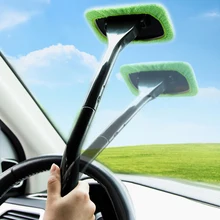 

Car Window Cleaner Brush Windshield Wiper Microfiber Wiper Cleaner Cleaning Brush Auto Cleaning Wash Tool With Long Handle