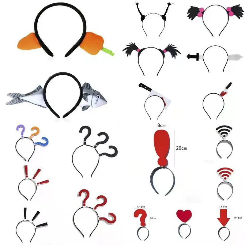 New Funny Question Mark Cartoon Shaped Makeup Headband Large Punctuation Hairbands Girls Women Hair Accessories Head Wrap a question of betrayal