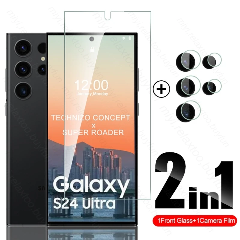 Olixar Two Pack Tempered Glass Camera Protectors - For Samsung Galaxy S24  Ultra