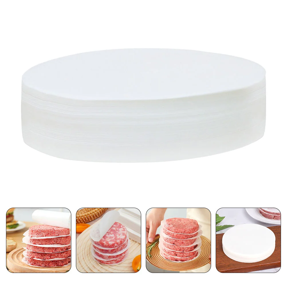100 Pcs Hamburger Patty Papers Round Non-Stick Patty Papers Sheets Hamburger Maker Circle Parchment Paper For Burger Press
