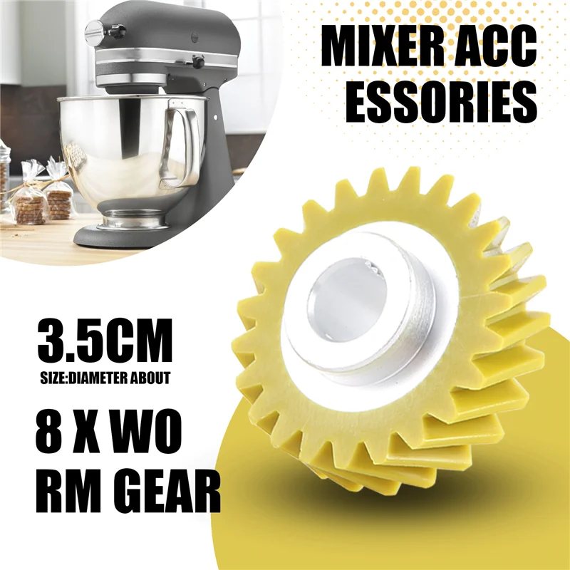 A01V-8Pcs W10112253 Mixer Worm Gear Replacement Part Perfectly Fit For Kitchenaid Mixers-Replaces 4162897 4169830 AP4295669