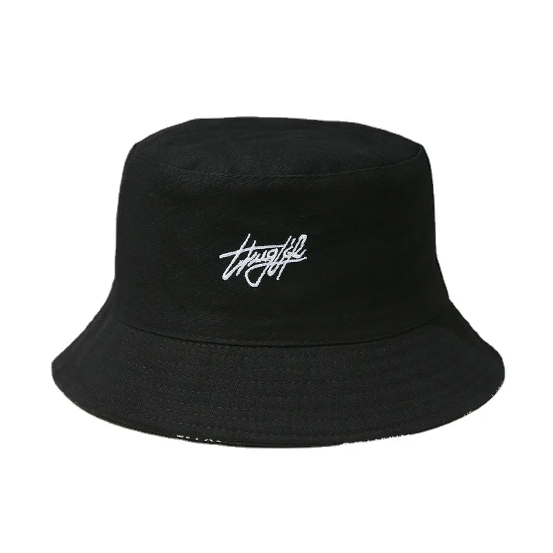 Fisherman Hat Fishing Hats Double-sided Wear Fishing Hat Spring Bucket Hats Women Men Graffiti Embroidery Cap Panama Hat Fisherman Cap