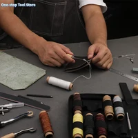 Инструменты для работы из кожи, набор для шитья, ремонтный набор с вощеной нитью, шило для канавок для начинающих профессионалов — изображение 4