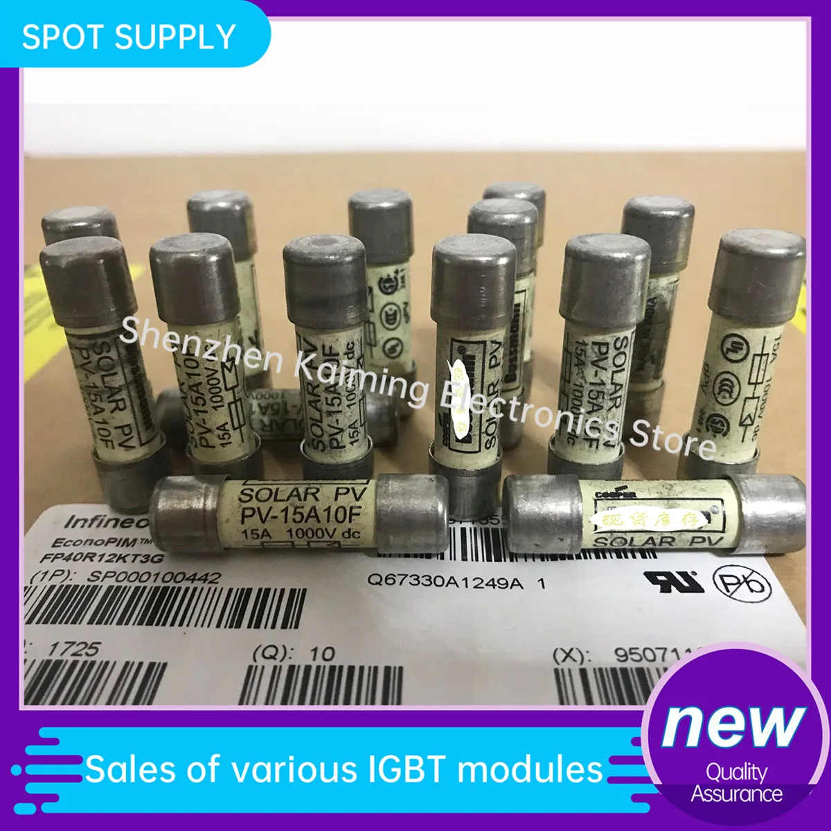 5 Pz Pv-15A10F Pv-1A10F Pv-2A10F Pv-3A10F Pv-4A10F Pv-5A10F Pv-6A10F Pv-8A10F Pv-10A10F Pv-12A10F Pv-20A10F Fusibile Nuovo Originale