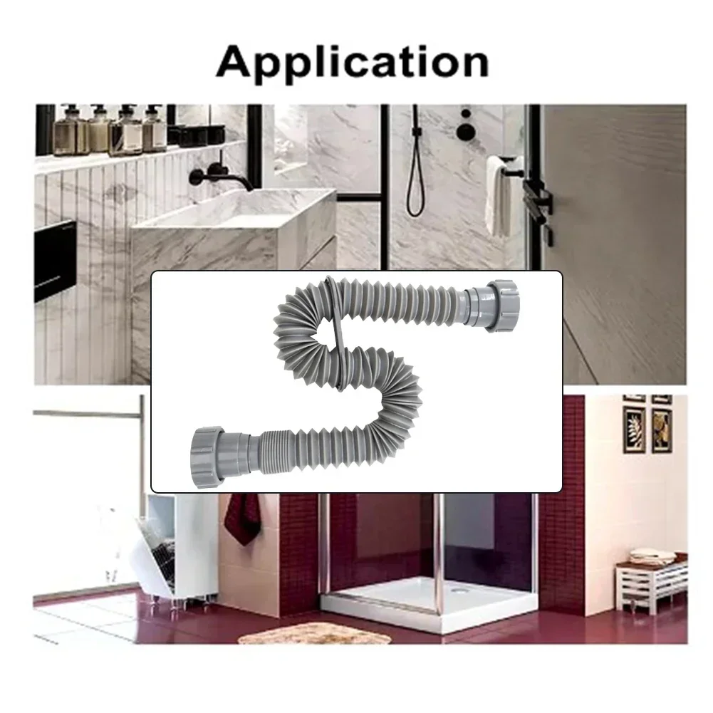 Double-Headed Pipe Sink Drain Pipe Bath Basin Drainer With 45mm Inlet Diameter Drainage Fittings Sink And Drainage