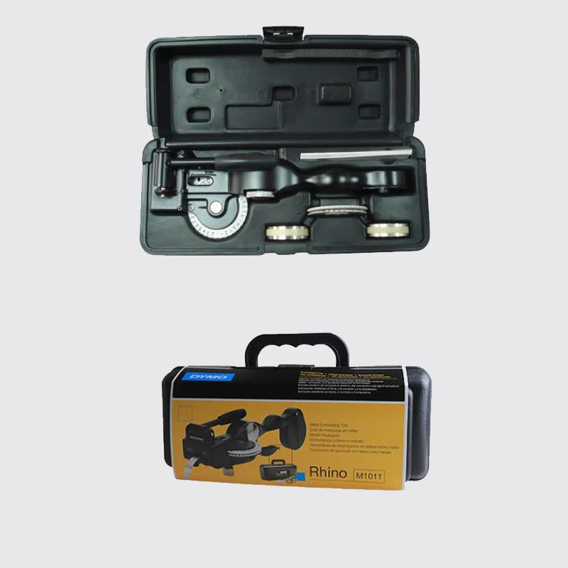 DYMO Rhino 라벨러, DYMO M1011 금속 테이프 작성기 라벨 메이커, 엠보싱 시스템 키트, Dymo 3D 35800, 31000, 32500 용 알루미늄