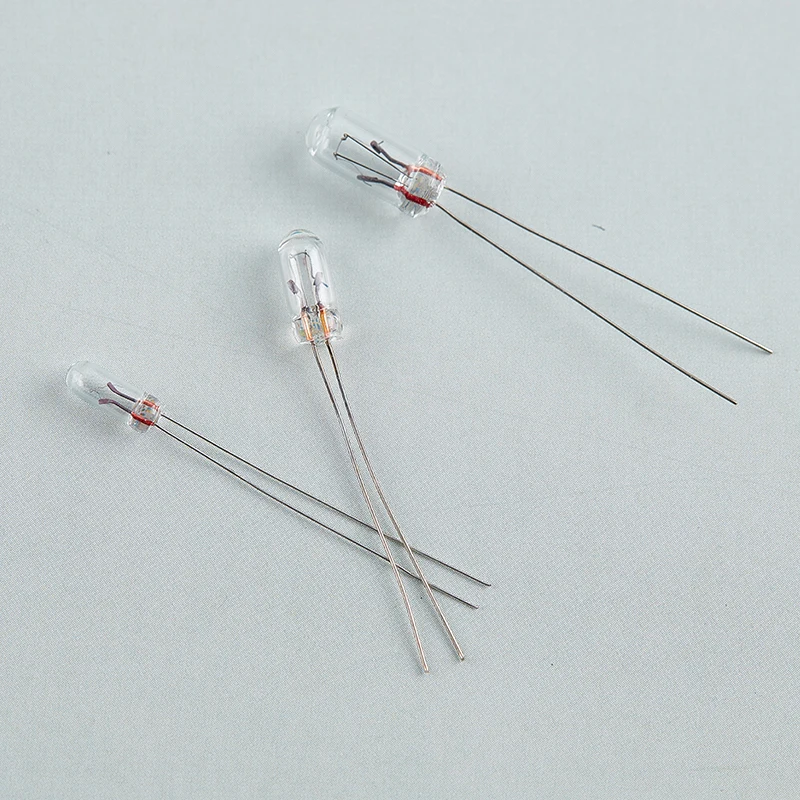에디슨 백열 필라멘트 라이스 램프 전구, 미니 3, 4, 5mm, 3, 6, 12, 24V, 10 개
