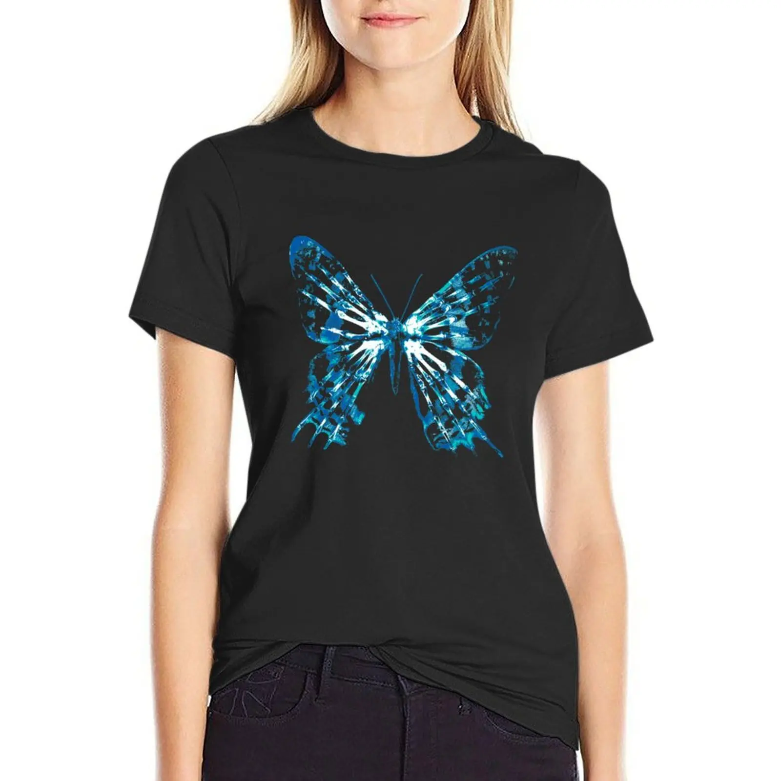 

Fringe Butterfly T-Shirt vintage animal print shirt for girls t-shirt dress for Women graphic