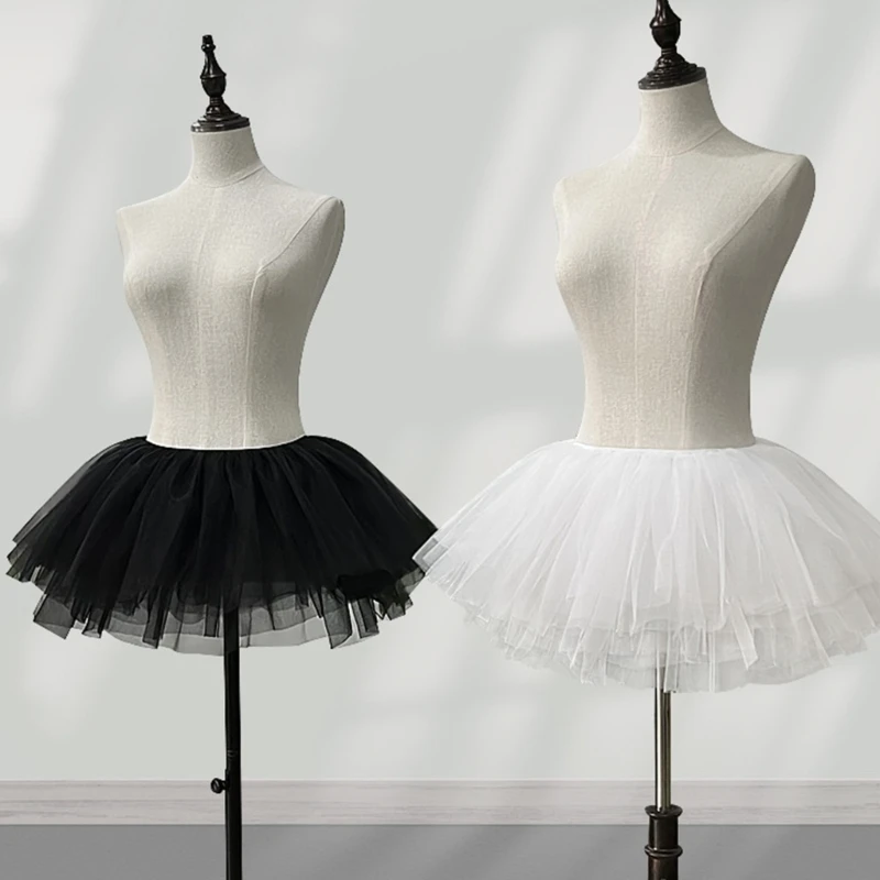 5-Layer Tutu Skirt For Women - Fluffy Ballet Bubble Dance Skirt With Elastic Waist