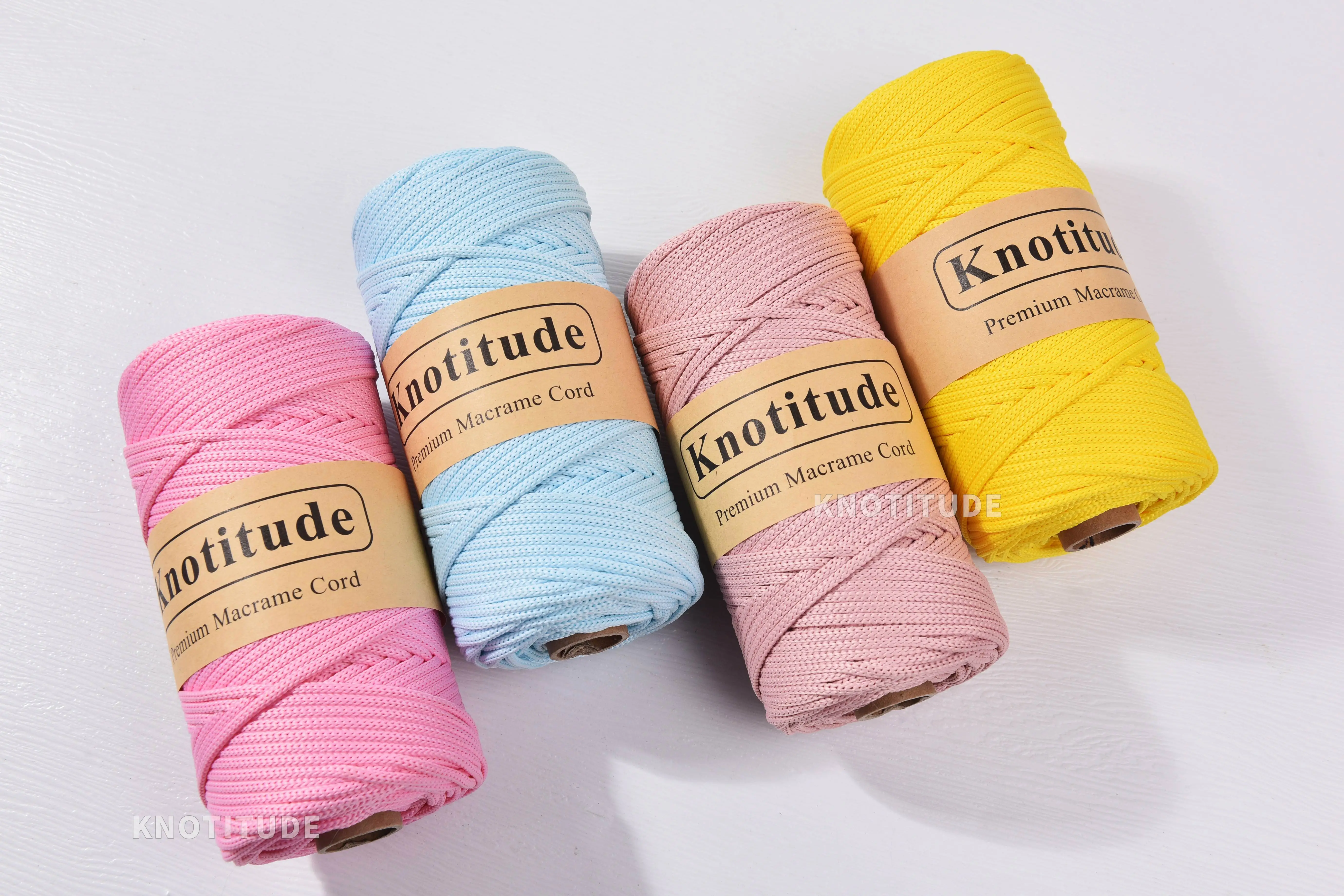 KNOTITUDE 4mm polyester knitting yarn macrame cord 300g