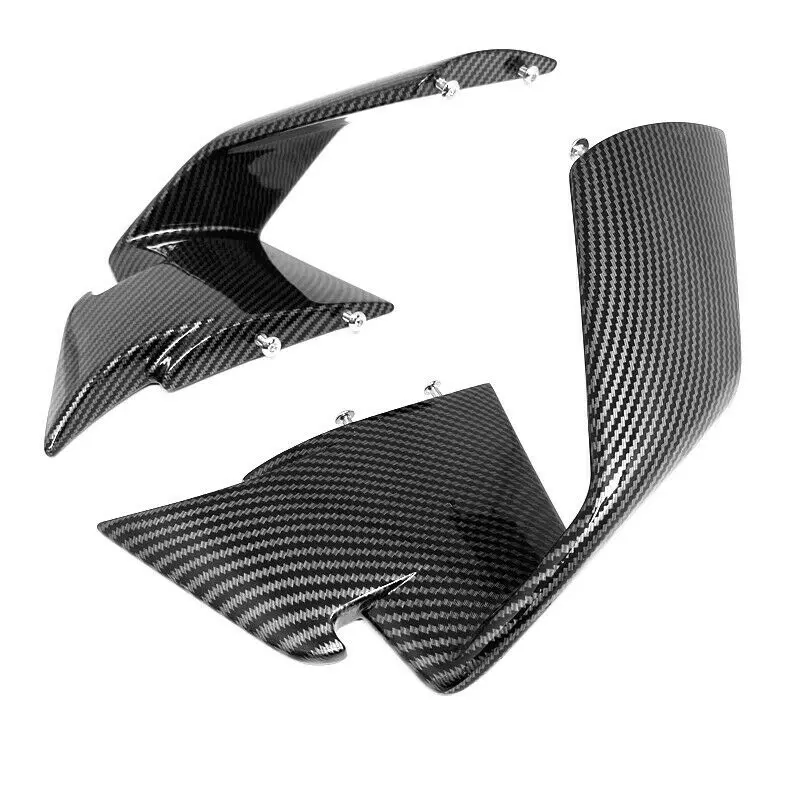 Hydro Dipped Carbon Fiber Finish Front Spoiler Fxed Wind Winglets For BMW S1000RR M1000RR-S 1000RR