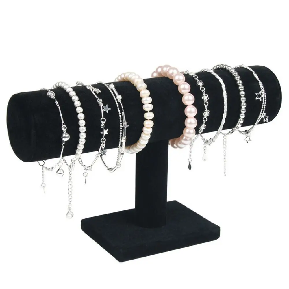 6 Colors Velvet Bracelet Chain Watch Upright Display Rack Jewelry Organizer Hard Jewelry Display Stand Holder